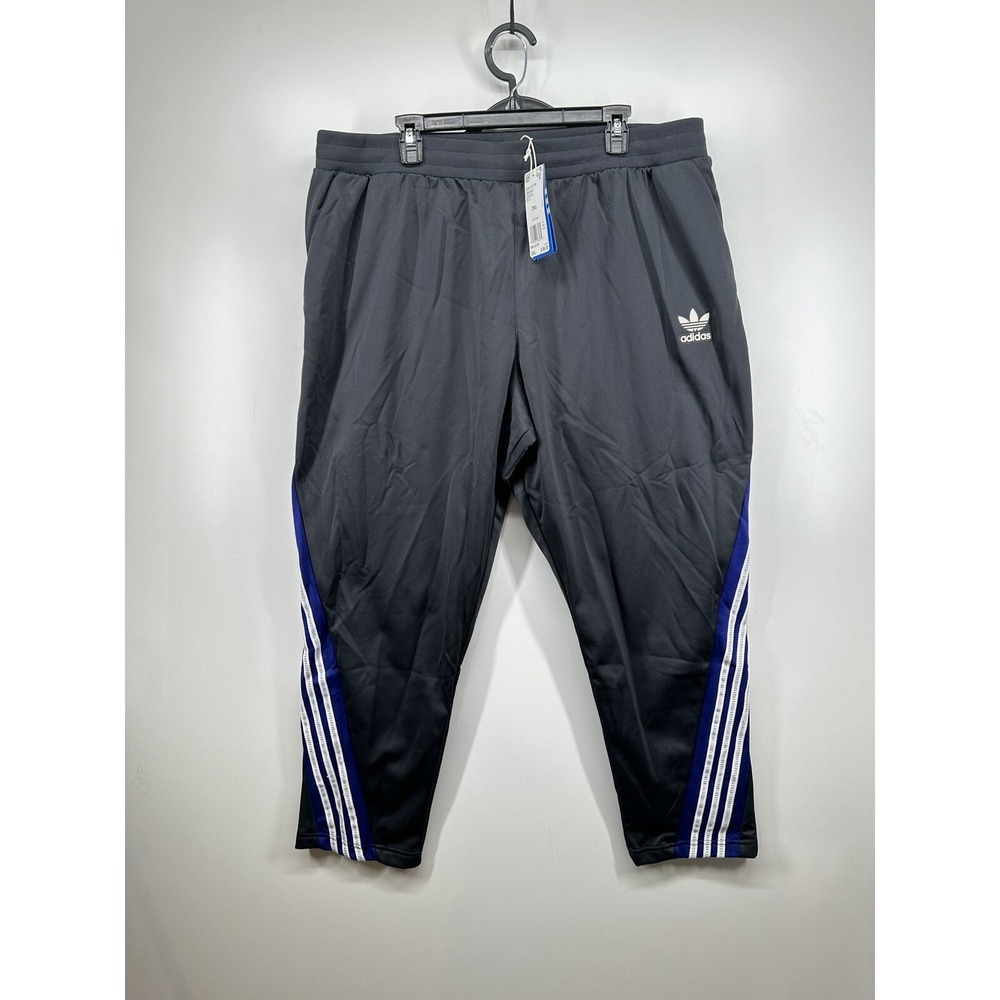adidas 2016 BR-8 Gray White Blue Track Pants 3M Reflect Sz 2XL DM4464 XXL NWT